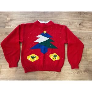 Ugly Christmas Pullover Sweater with Christmas Tree
